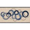 Authentic Hotel and Spa Turkish Cotton Circles Embroidered Midnight Blue 2-Piece Bath Towel Set view 3