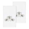 Authentic Hotel and Spa Turkish Cotton Shells Embroidered White 2-Piece Towel Hand Set view 1