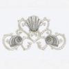 Authentic Hotel and Spa Turkish Cotton Shells Embroidered White 2-Piece Towel Hand Set view 2