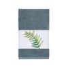 Authentic Hotel and Spa Turkish Cotton Palm Fronds Embroidered Teal Blue 8-Piece Towel Set view 4