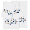 Authentic Hotel and Spa Turkish Cotton Squares Embroidered White 4-Piece Towel Set view 1