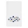 Authentic Hotel and Spa Turkish Cotton Squares Embroidered White 4-Piece Towel Set view 3