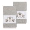 Authentic Hotel and Spa Turkish Cotton Shells Embroidered Light Grey 2-Piece Towel Hand Set view 2