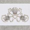 Authentic Hotel and Spa Turkish Cotton Shells Embroidered Light Grey 2-Piece Towel Hand Set view 3