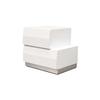 Best Master Spain 2-Drawer Poplar Wood Bedroom Nightstand in White/Silver Base view 1