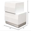 Best Master Spain 2-Drawer Poplar Wood Bedroom Nightstand in White/Silver Base view 2