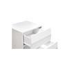 Best Master Spain 2-Drawer Poplar Wood Bedroom Nightstand in White/Silver Base view 3