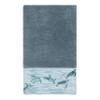 Authentic Hotel and Spa Turkish Cotton Turtles Embroidered Teal Blue 4-Piece Towel Set view 2