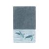 Authentic Hotel and Spa Turkish Cotton Turtles Embroidered Teal Blue 4-Piece Towel Set view 4