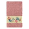 Authentic Hotel and Spa Turkish Cotton Floral Vine Embroidered Tea Rose 4-Piece Towel Set view 3