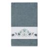 Authentic Hotel and Spa Turkish Cotton Shells Embroidered Teal Blue 8-Piece Towel Set view 2