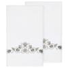 Authentic Hotel and Spa Turkish Cotton Shells Embroidered White 2-Piece Bath Towel Set view 1