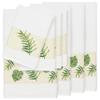 Authentic Hotel and Spa Turkish Cotton Palm Fronds Embroidered White 8-Piece Towel Set view 1