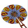 African Fan/African Fabric Fan/Ankara Fan/Leather Folding Fan/Designs Random view 3