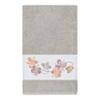 Authentic Hotel and Spa Turkish Cotton Floral Vine Embroidered Light Grey 4-Piece Towel Set view 3
