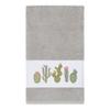 Authentic Hotel and Spa Turkish Cotton Cactus Embroidered Light Grey 4-Piece Towel Set view 2