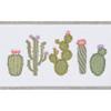 Authentic Hotel and Spa Turkish Cotton Cactus Embroidered Light Grey 4-Piece Towel Set view 3