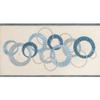 Authentic Hotel and Spa Turkish Cotton Circles Embroidered Teal Blue 2-Piece Bath Towel Set view 2