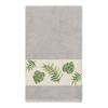 Authentic Hotel and Spa Turkish Cotton Palm Fronds Embroidered Light Grey 3-Piece Towel Set view 2