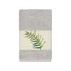 Authentic Hotel and Spa Turkish Cotton Palm Fronds Embroidered Light Grey 3-Piece Towel Set view 4