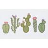 Authentic Hotel and Spa Turkish Cotton Cactus Embroidered White 4-Piece Towel Set view 4