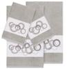 Authentic Hotel and Spa Turkish Cotton Circles Embroidered Light Grey 4-Piece Towel Set view 2