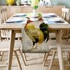 BABE MAPS Cock Rooster Table Runners 18x72inch Linen Burlap Table Runner Party Suplies Farbric Decorations for Wedding Table Bridal Shower Reception Decor - Rustic World Map view 2