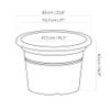 Artevasi Venezia Cilindro Flowerpot 60cm White view 2