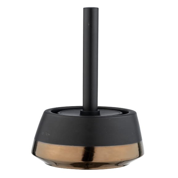 IBILI Brandol Toilet Brush Holder, Ceramic, Black, 12.7 x 11.8 x 11.8 cm