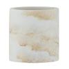 WENKO Odos Toothbrush Holder Made of Sturdy polyresin in Marble Look, Diameter 8 x 10 cm, White/Gold view 2