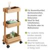 Wenko Regal Tortona Bathroom Trolley, Bamboo, Brown, 18 x 71.5 x 31 cm view 3