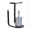 Wenko Universal Toilet Brush Spare Roll Holder Black, Steel, 20 x 62.5 x 23 cm view 1