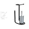 Wenko Universal Toilet Brush Spare Roll Holder Black, Steel, 20 x 62.5 x 23 cm view 4
