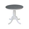 IC INTERNATIONAL CONCEPTS 30" Round Solid Wood Gray Table-Dining Height view 1