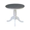 IC INTERNATIONAL CONCEPTS 30" Round Solid Wood Gray Table-Dining Height view 2