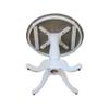 IC INTERNATIONAL CONCEPTS 30" Round Solid Wood Gray Table-Dining Height view 4
