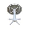 36" Round Top Pedestal Dining Table - 35.9" Height, White/Heather Gray view 4