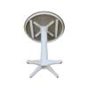 IC International Concepts 36" Round Top Pedestal Table - 40.9" H, White/Heather Gray view 4