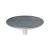 36" Round Top Pedestal Dining Table, 29.1" High, White/Heather Gray view 4