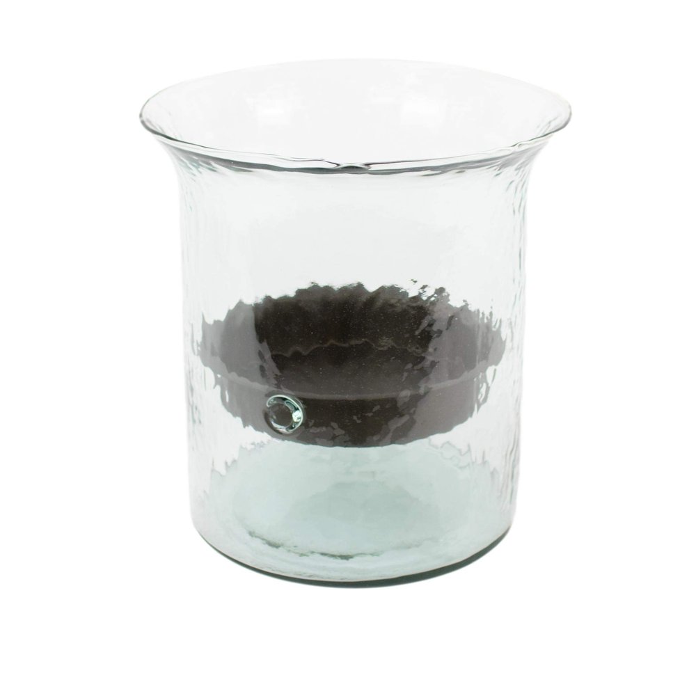Classic Extra Large Glass Hurricane Pillar Candle Holder Rustic Centerpiece
