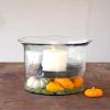Classic Extra Large Glass Hurricane Pillar Candle Holder Rustic Centerpiece view 2