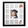 Kate & Milo School Days K-12 Frame, Holds 13 Photos - One for Each Year, Kindergarten to High School Picture Display, Graduation Party Decoration Idea, Wallet Sized Photos, Black view 1