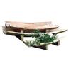 MY SWANKY HOME Elegant Coastal Inspired Curved Set 3 Stackable Rectangle Wood Trays Minimalist view 1