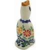Authentic Polish Pottery Pie Bird in Wave Of Flowers Design Handmade in Bolesawiec Poland + Certificate of Authenticity view 1