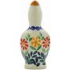 Authentic Polish Pottery Pie Bird in Wave Of Flowers Design Handmade in Bolesawiec Poland + Certificate of Authenticity view 2
