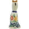 Authentic Polish Pottery Pie Bird in Wave Of Flowers Design Handmade in Bolesawiec Poland + Certificate of Authenticity view 3