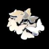Butterfly Wings Crafting Mirrors, Set of 10, Shatterproof Acrylic, Silver view 2