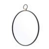 A&B Home 24'' Round Black Wall Mirror Circle Metal Frame Decor Bathroom Bedroom Washroom view 2