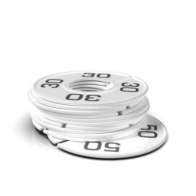 Discount Sizing Round Rack Size Divider - Men's Sizes (30-50 Even) (33, White with Black Print)