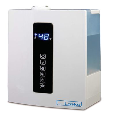 Lasko UH300 Warm and Cool Mist Humidifier with Humidistat and Timer, Quiet, Soothing Ultrasonic Dual Mist Humidifiers for Baby Nursery, Bedroom, Kids, Large Room and Home, 4.9L Tank, No Filter